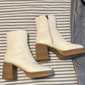 Altar'd State Cream Heeled Boots